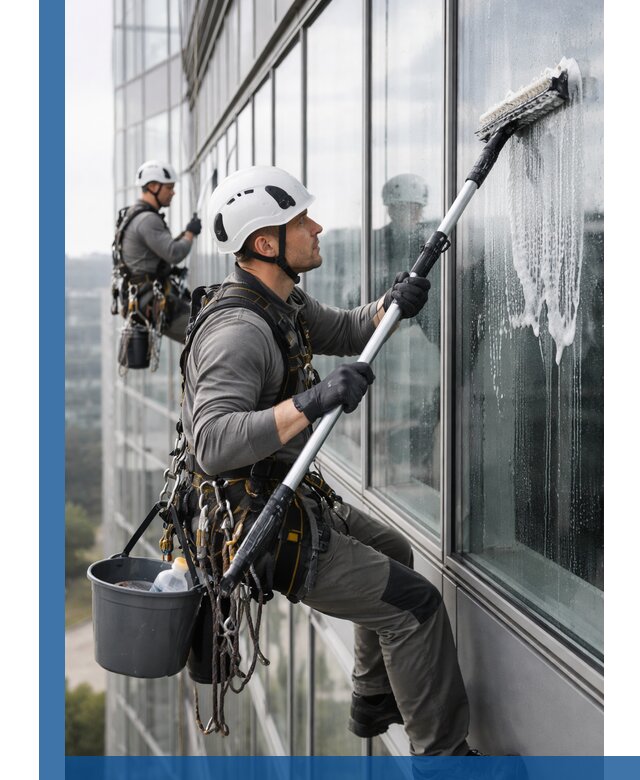 Высотная мойка сплошного остекления с выездом в Батайске