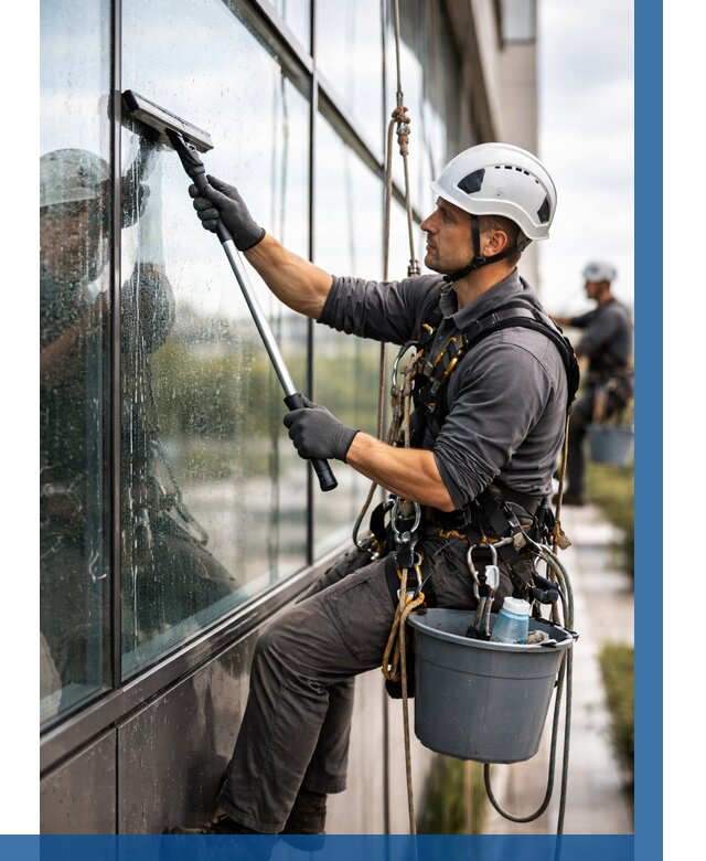 Мойка стеклянных фасадов в Батайске от 202 р. | ВЫСОТНИК-Бтс