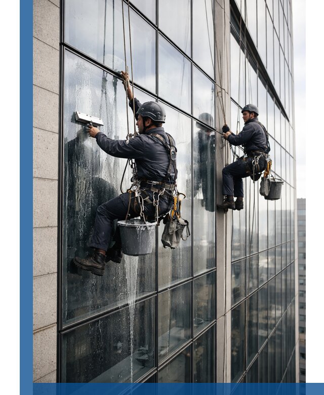 Профессиональная мойка стеклянных фасадов зданий в Батайске