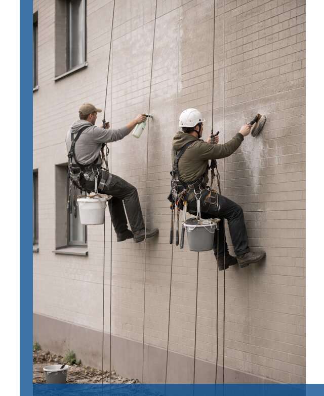 Удаление высолов с фасада зданий в Батайске без повреждений и следов