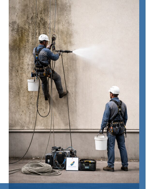 Очистка фасада от плесени в Батайске от 304 р. | ВЫСОТНИК-Бтс