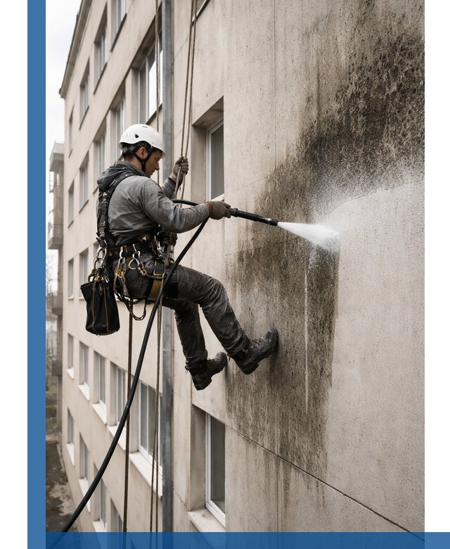 Профессиональная очистка фасадов от плесени в Батайске