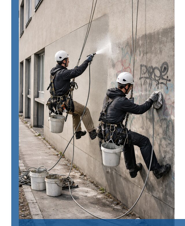 Антиграффити покрытие фасада с защитой от надписей в Батайске