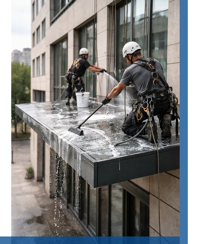 Мойка козырьков и навесов в Батайске от 3542 р. | ВЫСОТНИК-Бтс