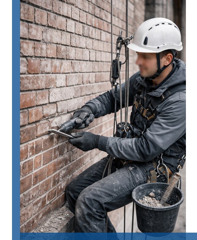 Расшивка кирпичных швов фасадов и стен, ремонт в Батайске