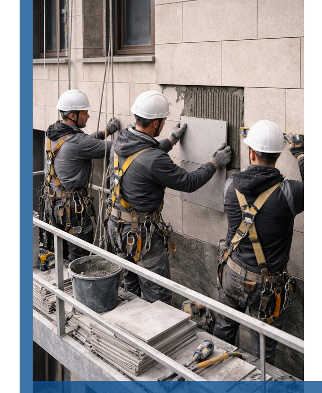 Ремонт облицовки фасада плиткой в Батайске с гарантией