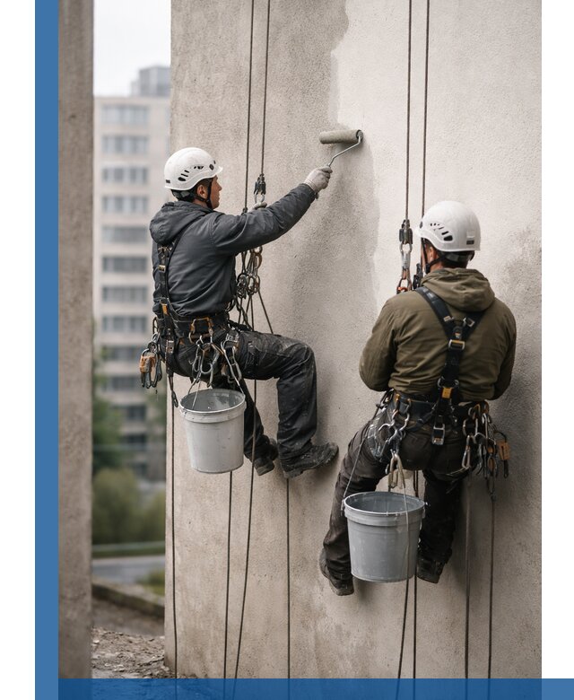 Покраска фасадов высотными альпинистами в Батайске с гарантией