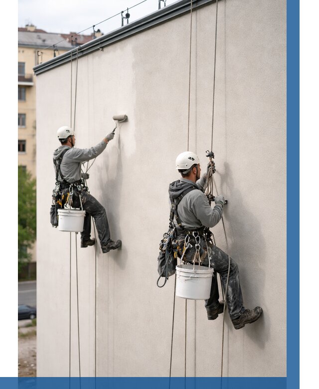 Покраска оштукатуренного фасада в Батайске от 324 р. | ВЫСОТНИК-Бтс