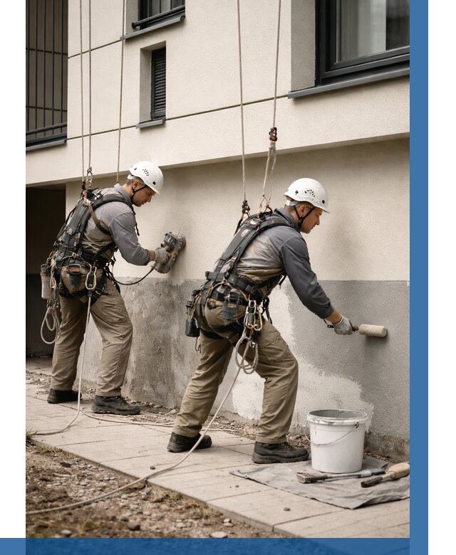 Окраска цоколя здания в Батайске от 455 р. под ключ | ВЫСОТНИК-Бтс