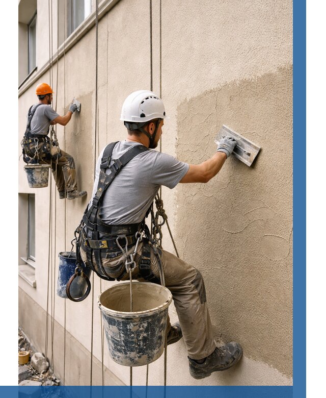 Декоративная штукатурка фасада в Батайске от 1215 р. | ВЫСОТНИК-Бтс