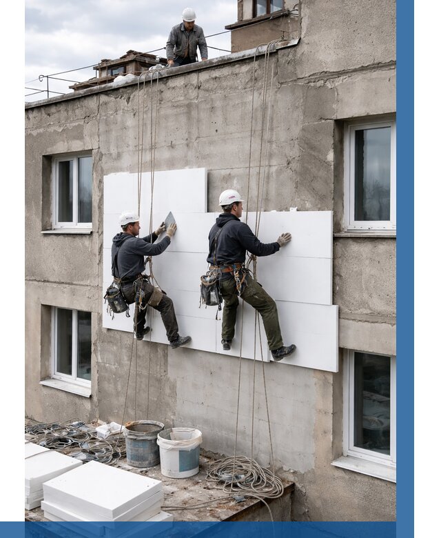 Утепление фасада пенополистиролом в Батайске от 1822 р. | ВЫСОТНИК-Бтс