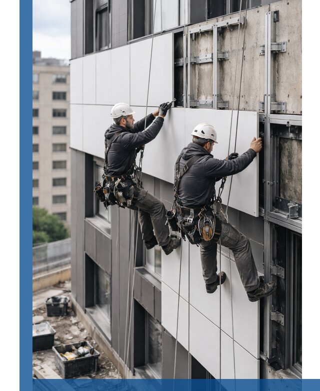 Монтаж композитных панелей фасада в Батайске под ключ