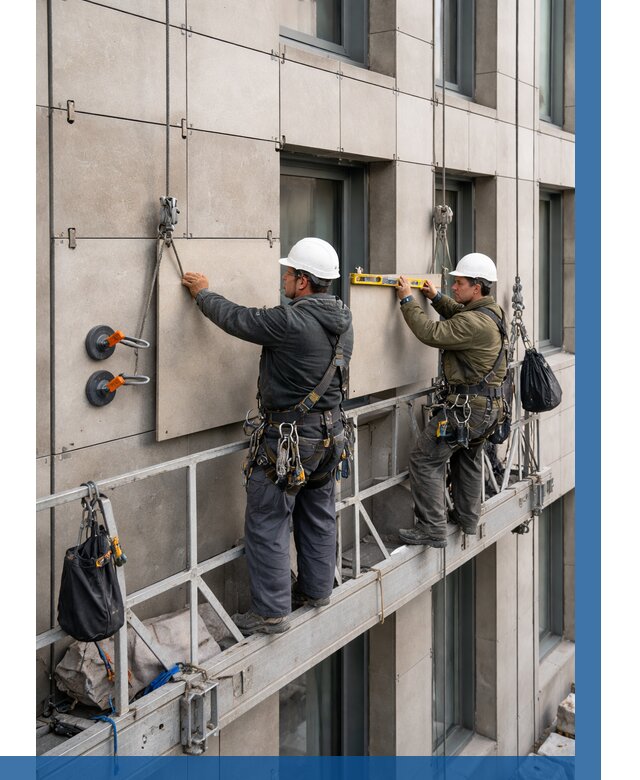 Монтаж керамогранита на фасад в Батайске от 2530 р. | ВЫСОТНИК-Бтс