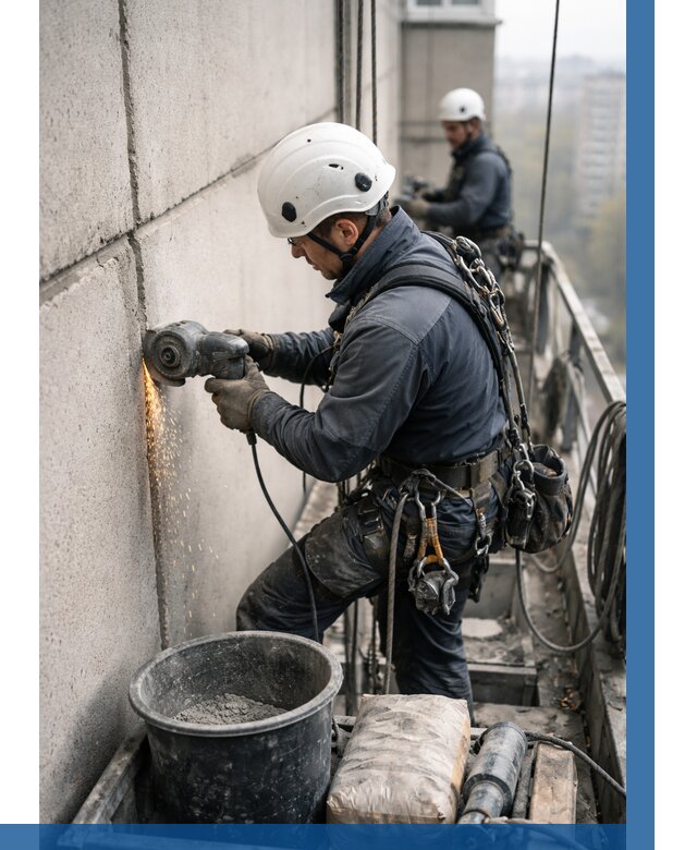Штробление межпанельных швов в Батайске от 1215 р. | ВЫСОТНИК-Бтс