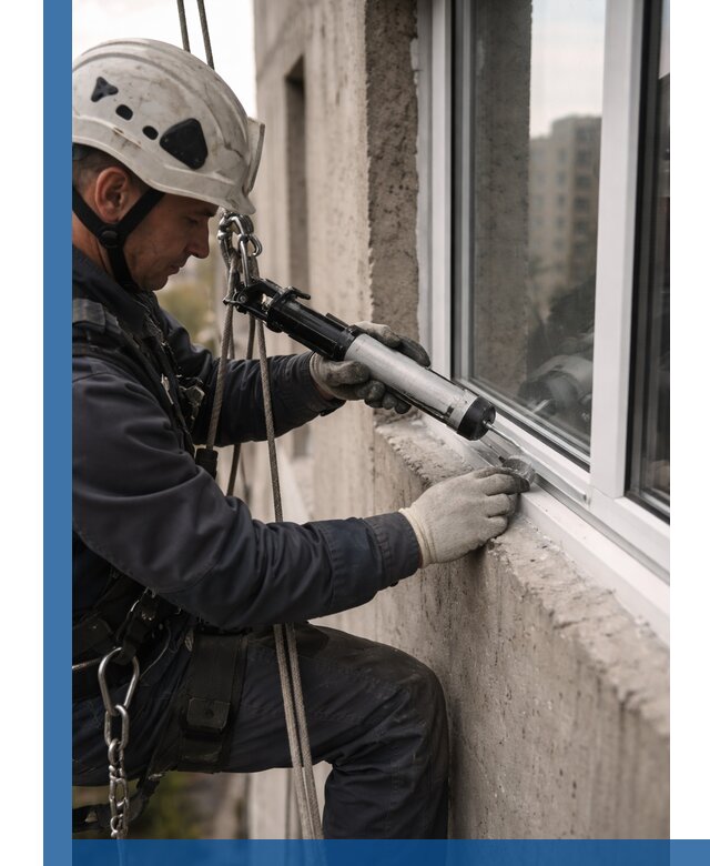 Герметизация оконных швов снаружи в Батайске профессионально