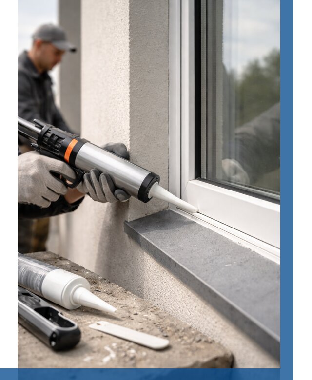 Герметизация монтажных швов окон в Батайске от 658 р. | ВЫСОТНИК-Бтс
