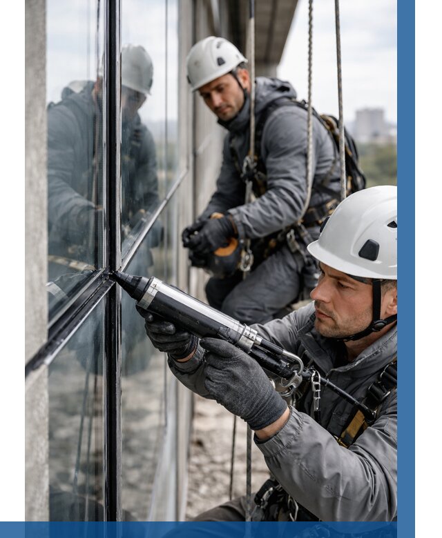 Герметизация витражных швов в Батайске от 658 р. | ВЫСОТНИК-Бтс