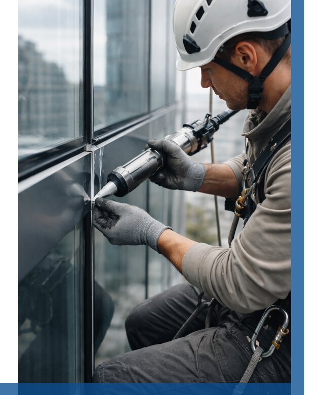 Герметизация стыков витража в Батайске от 1215 р. | ВЫСОТНИК-Бтс