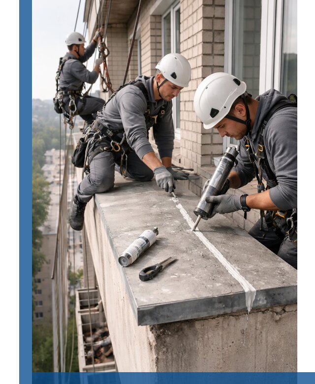 Герметизация балконного козырька в Батайске профессионально