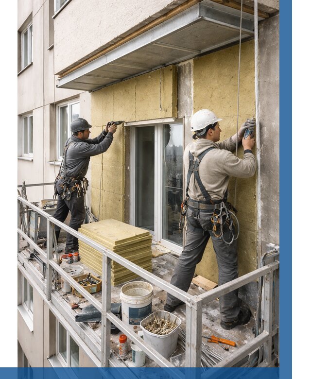 Утепление балкона снаружи в Батайске от 1619 р. под ключ ВЫСОТНИК-Бтс