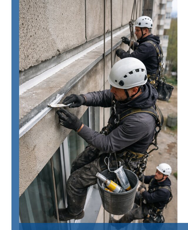 Герметизация примыкания балкона в Батайске под ключ с гарантией