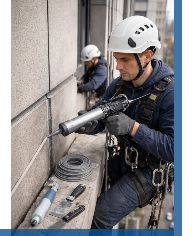 Герметизация деформационных швов фасада в Батайске от 708 | ВЫСОТНИК-Бтс