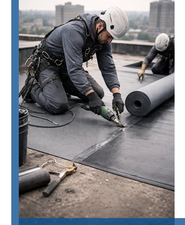 Ремонт мягкой кровли в Батайске с выездом промальпинистов