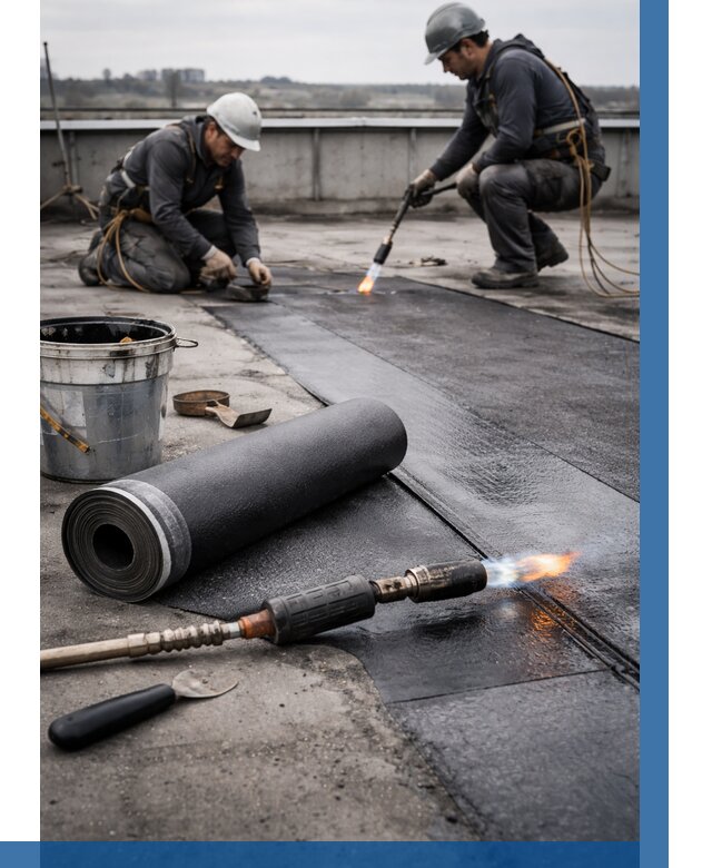 Ремонт рулонной кровли в Батайске от 658 р. | ВЫСОТНИК-Бтс