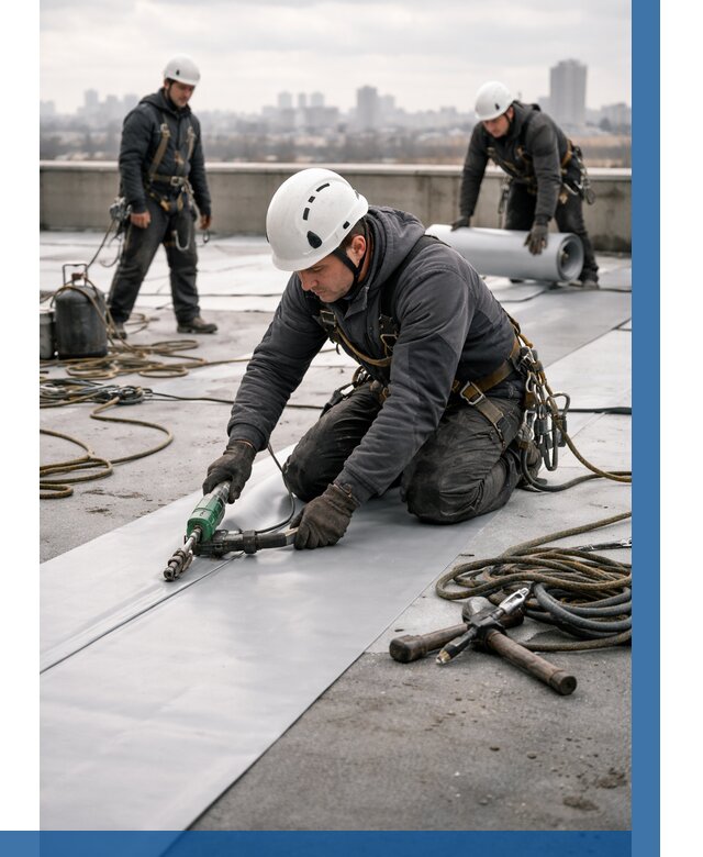 Ремонт мембранной кровли в Батайске от 1822 р./м2 | ВЫСОТНИК-Бтс