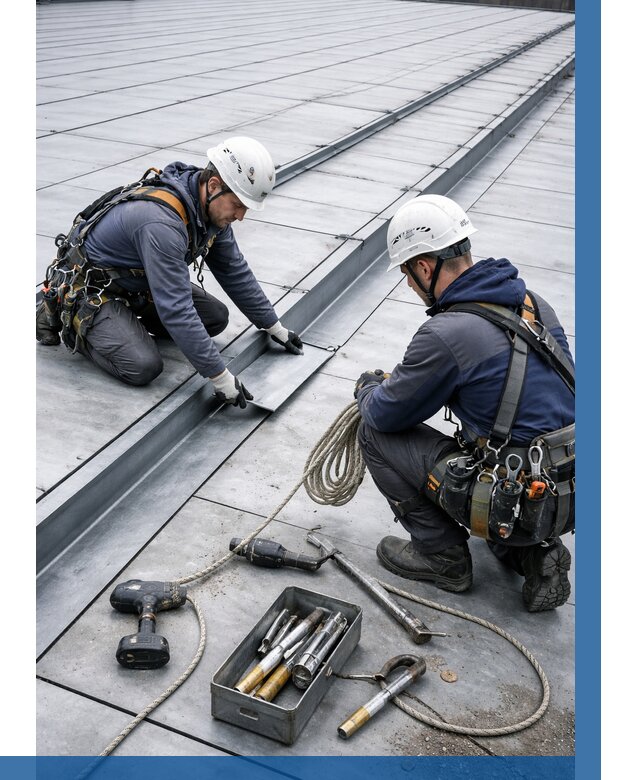 Ремонт фальцевой кровли в Батайске от 708 р. | ВЫСОТНИК-Бтс