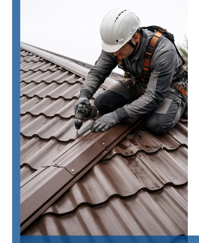 Ремонт металлочерепицы на крыше в Батайске профессионально