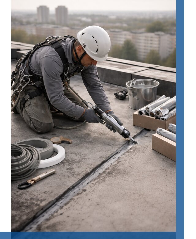 Герметизация швов кровли в Батайске от 455 р./м2 | ВЫСОТНИК-Бтс