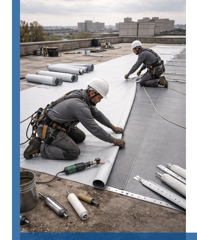 Монтаж мембранной кровли в Батайске для промышленных зданий