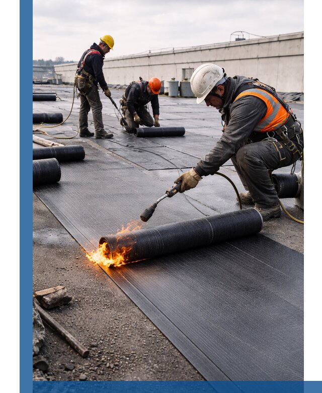 Монтаж наплавляемой кровли в Батайске профессионально