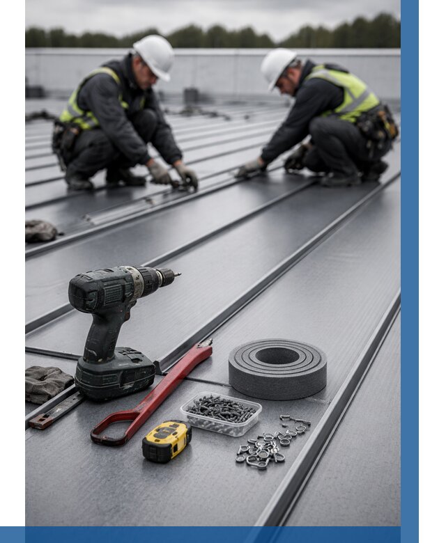 Монтаж фальцевой кровли в Батайске от 1822 р. | ВЫСОТНИК-Бтс