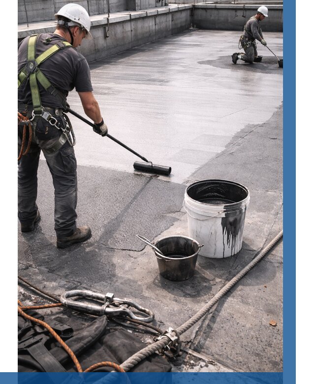 Гидроизоляция кровли жидкой резиной в Батайске от 506 р. | ВЫСОТНИК-Бтс