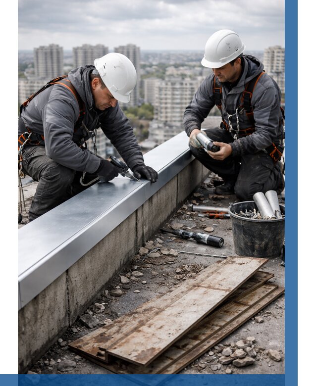 Замена парапетных крышек под ключ в Батайске от 1215 р. | ВЫСОТНИК-Бтс