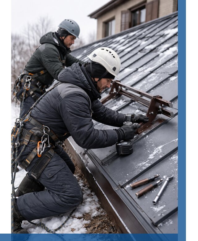 Монтаж снегозадержателей в Батайске от 455 р. | ВЫСОТНИК-Бтс