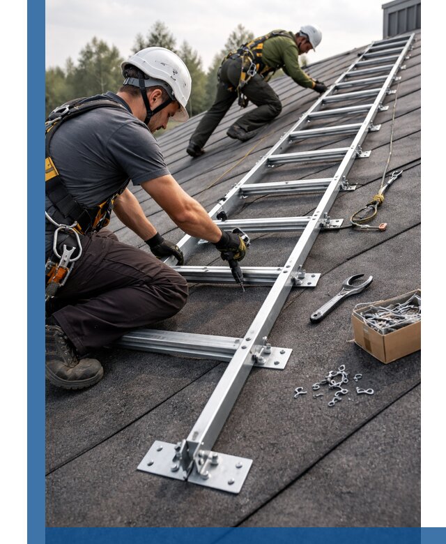 Профессиональный монтаж кровельной лестницы в Батайске под ключ