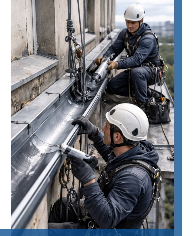 Ремонт водосточных желобов в Батайске от 6579 р. | ВЫСОТНИК-Бтс