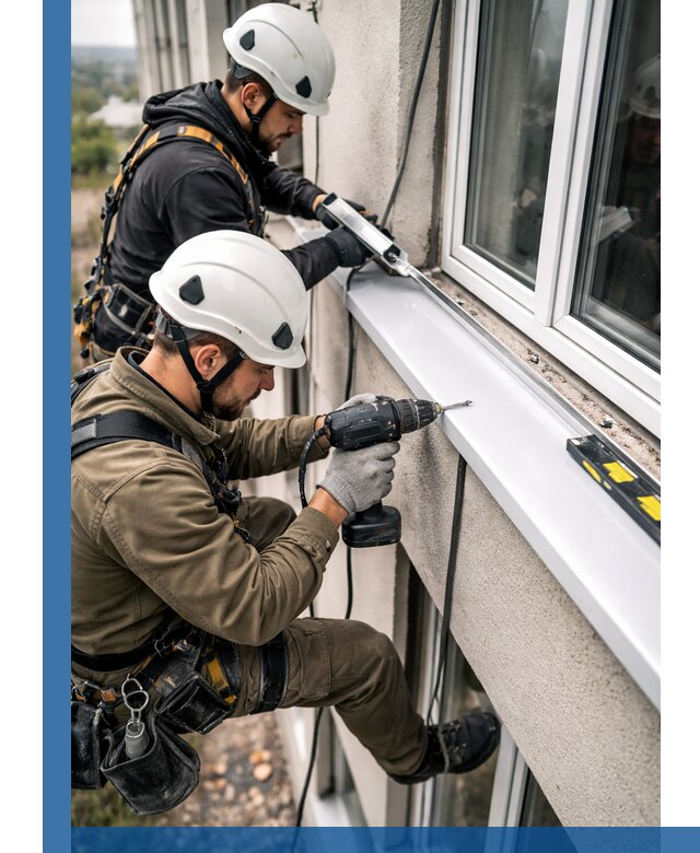 Профессиональный монтаж оконных отливов и отведения воды в Батайске