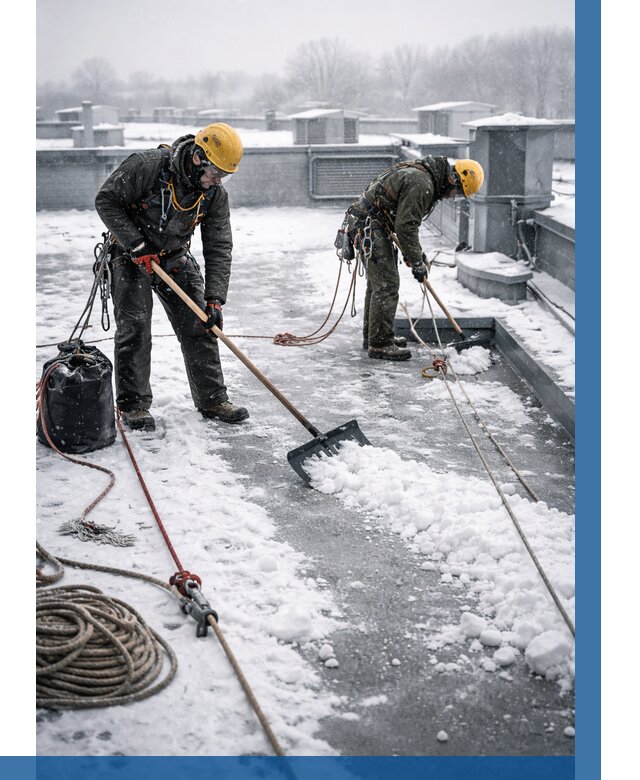 Очистка крыши от снега в Батайске от 7591 р. | ВЫСОТНИК-Бтс