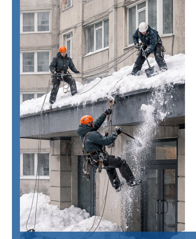 Безопасная очистка навесов от снега в Батайске круглогодично