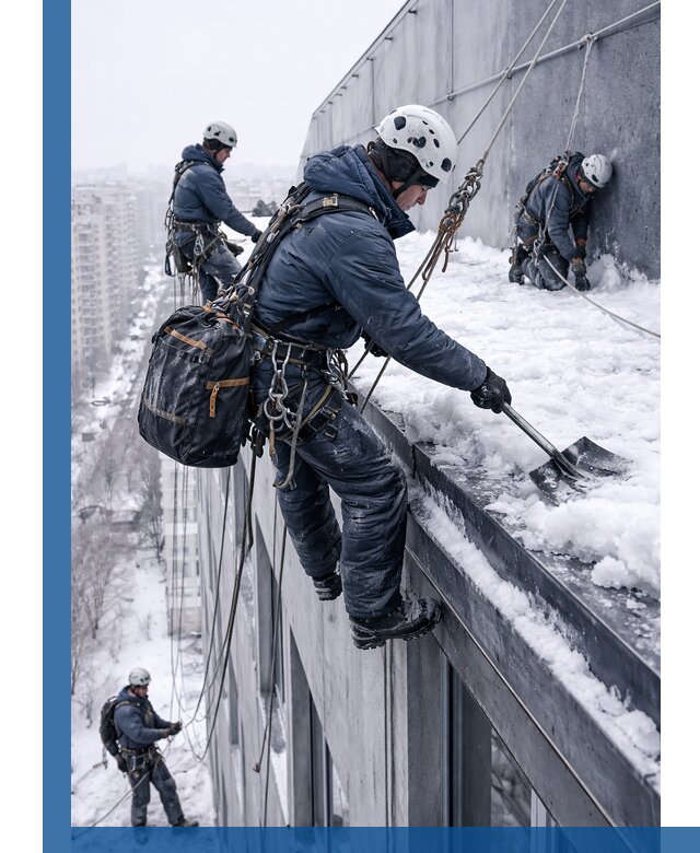 Абонентское обслуживание кровли зимой в Батайске регулярный уход