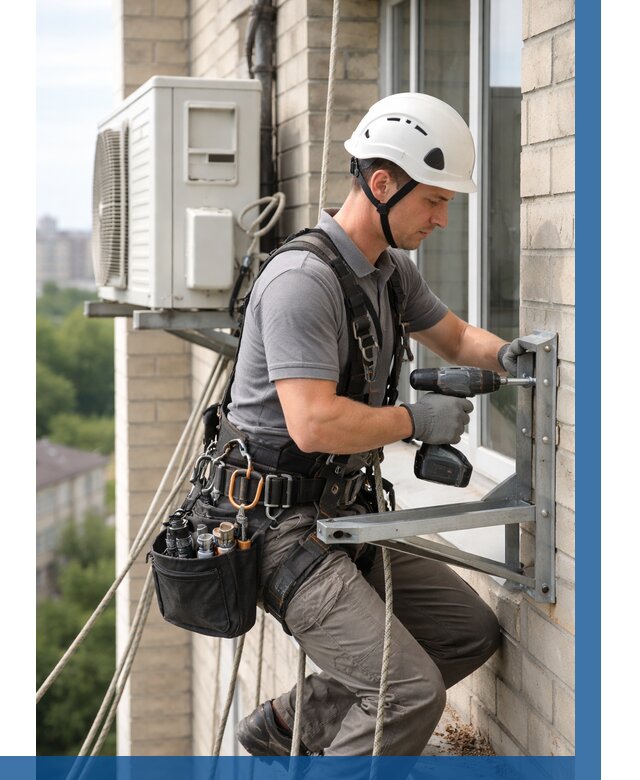 Установка кронштейнов кондиционера в Батайске от 3542 р. | ВЫСОТНИК-Бтс