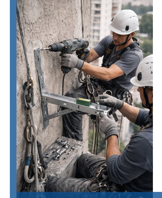 Установка кронштейнов кондиционера и крепежа в Батайске