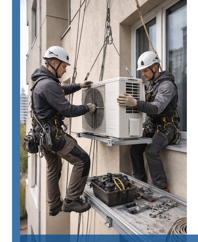 Перенос внешнего блока кондиционера в Батайске с монтажом и крепежом