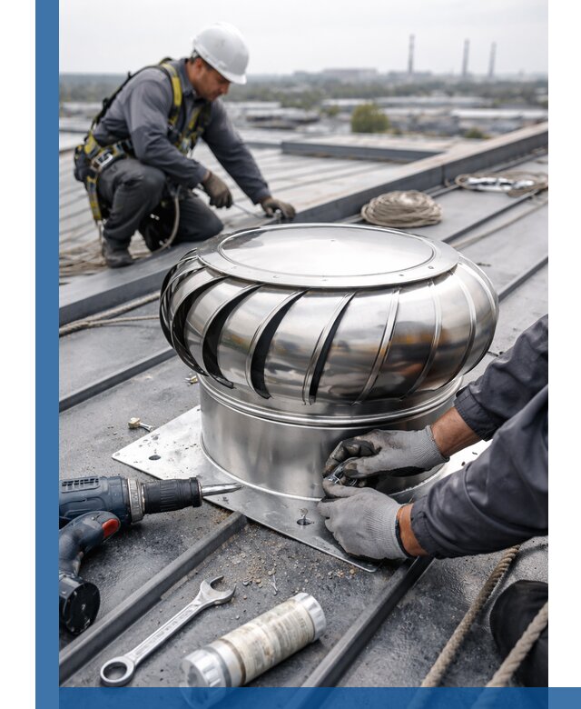 Установка дефлекторов на кровле в Батайске профессионально