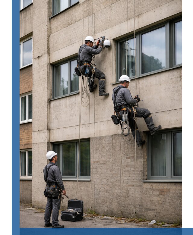 Монтаж фасадных камер видеонаблюдения в Батайске под ключ
