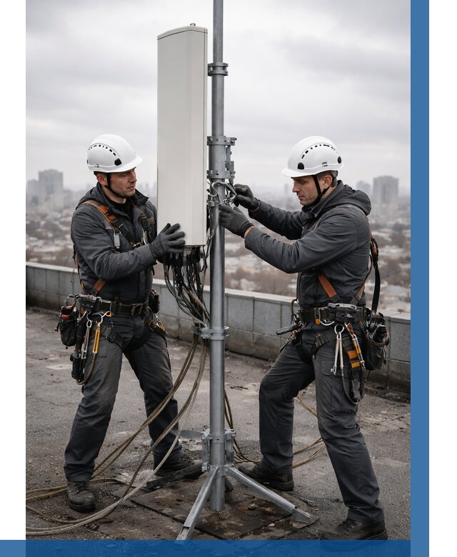 Монтаж антенн связи на крыше в Батайске от 8603 р. | ВЫСОТНИК-Бтс